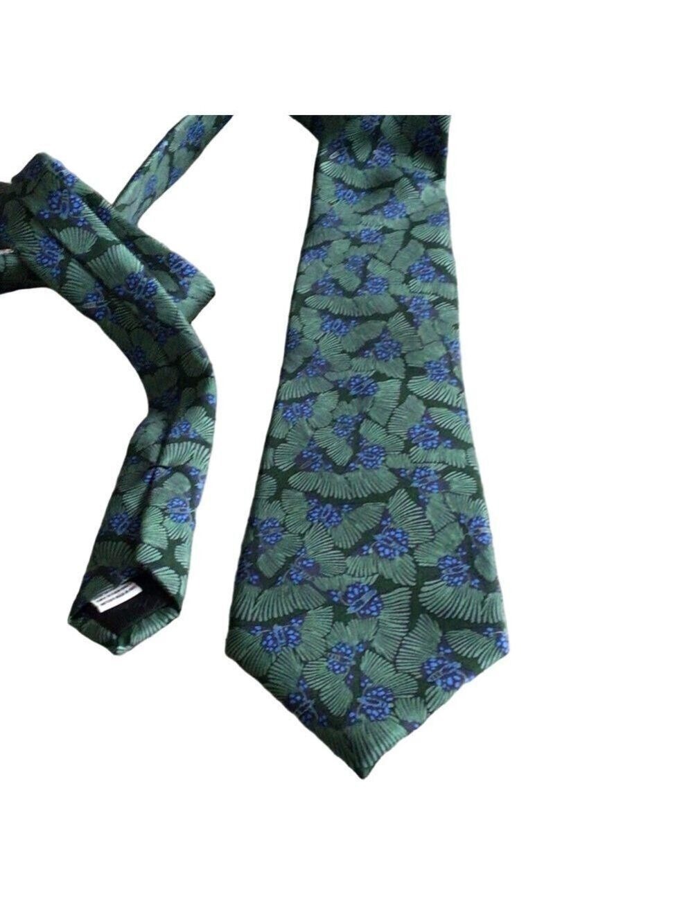 Metropolitan Museum of Art Green & Blue Floral Silk Tie